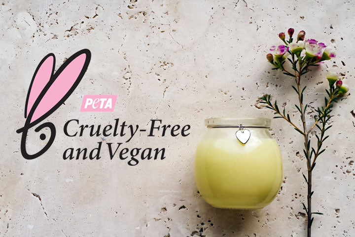 aromas by flo - peta approved - vegan - cruelty free - handmade scented candles